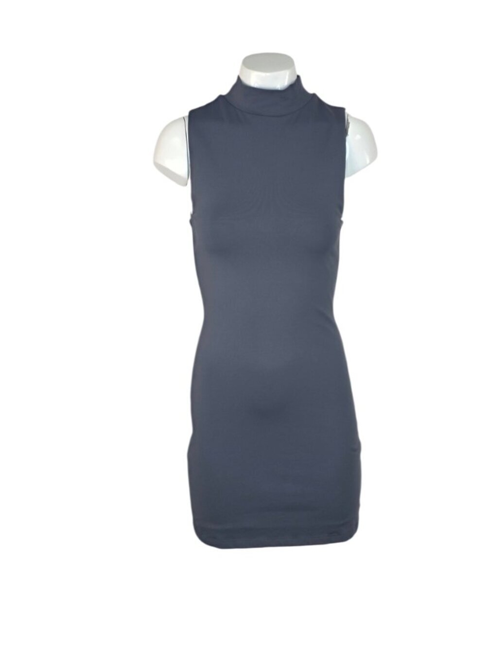Aritzia Babaton Contour Mock Neck Mini Dress, Blue, Stretch, Basic, Size Small